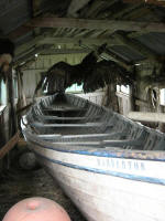 Dead condor and whaling boat at Estancia Herberton